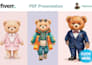 design premium streetwear teddy bear mascot logo